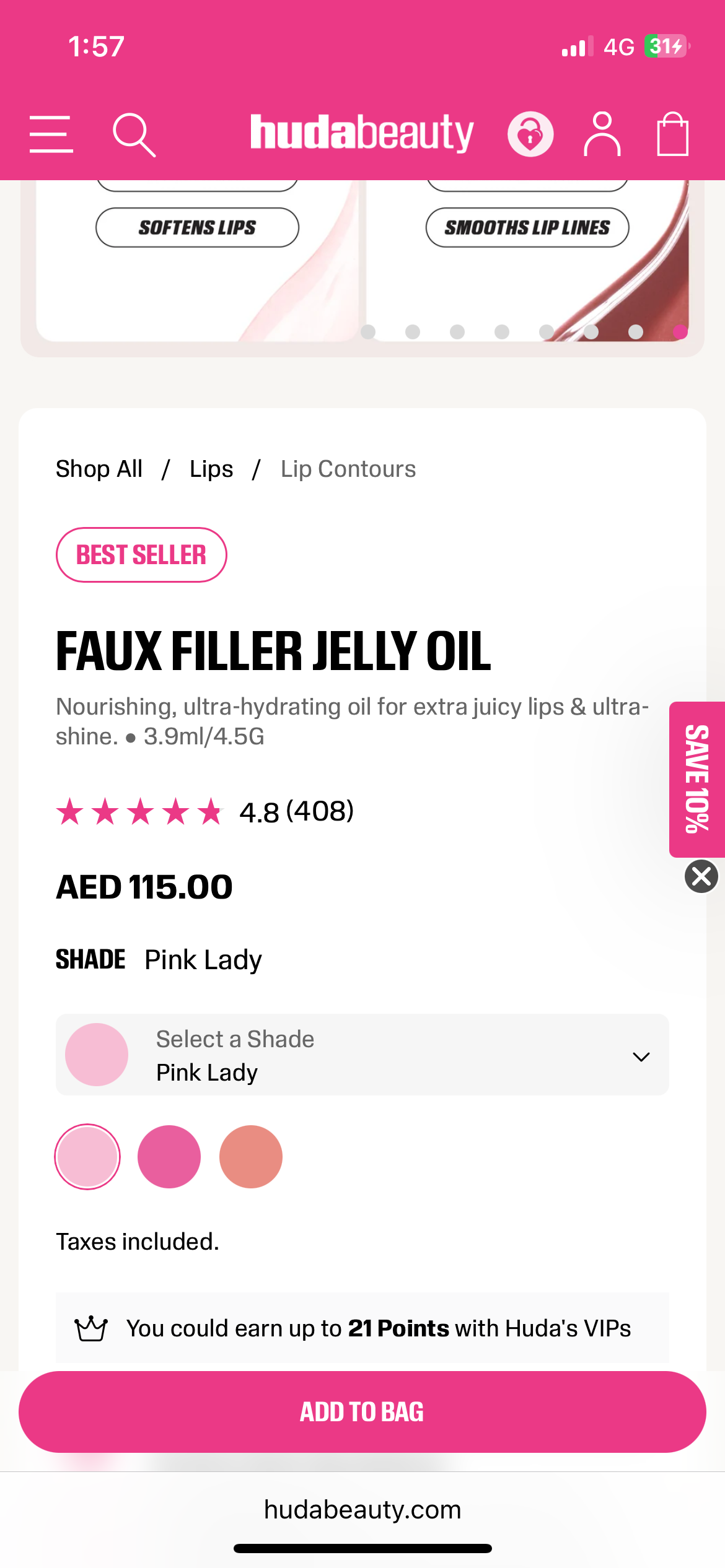 Huda Beauty Faux Filler Jelly Oil