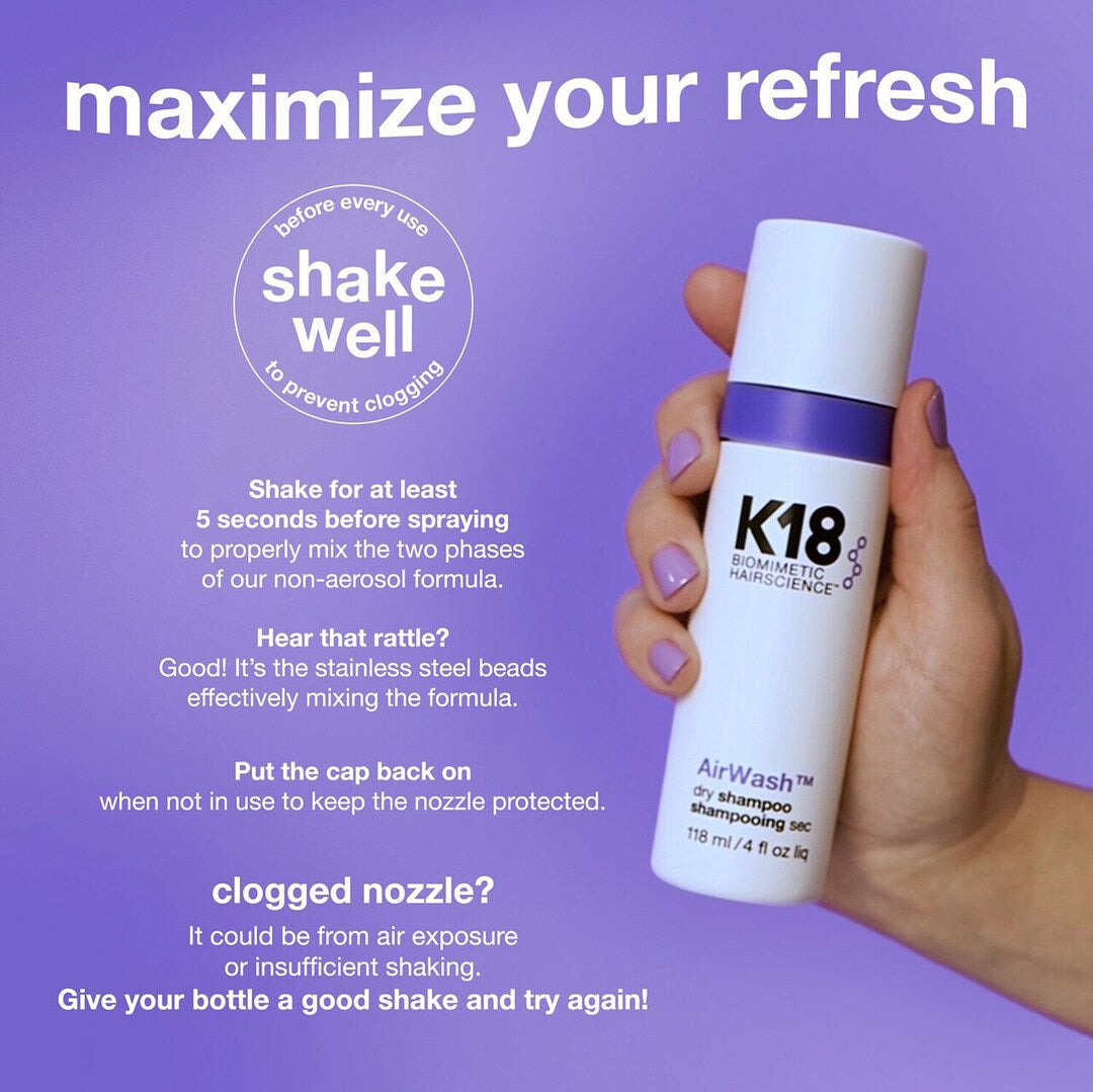 K18 AirWash Dry Shampoo 118 ml
