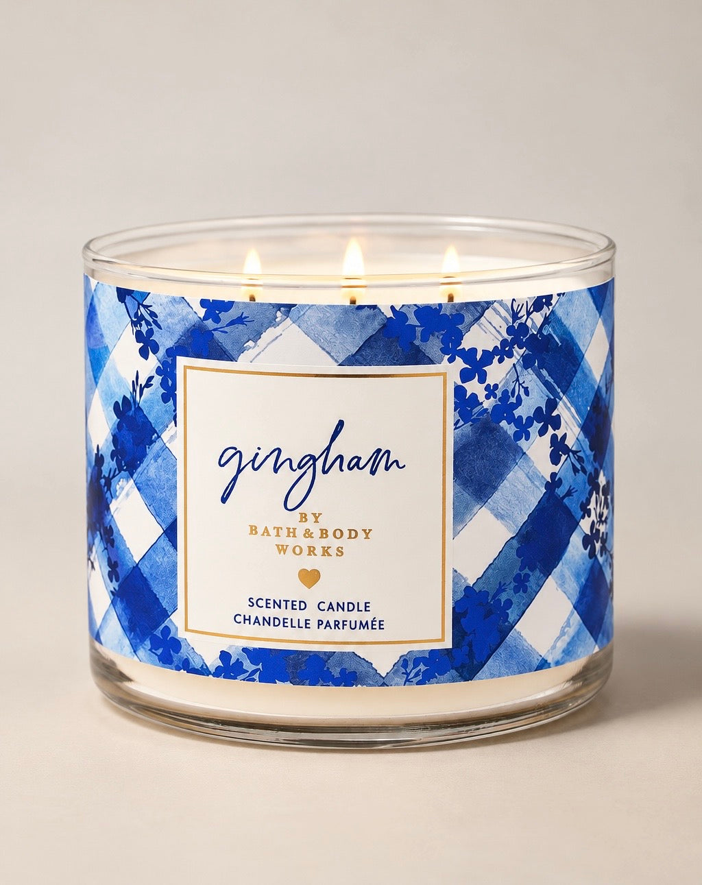 Bath & Body Works Gingham 3-Wick Candle