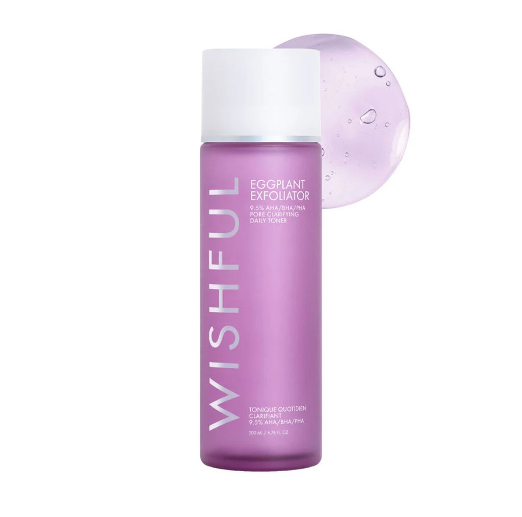 Wishful Eggplant Exfoliator 9.5% AHA/BHA/PHA Pore Clarifying Daily Toner 200 ml