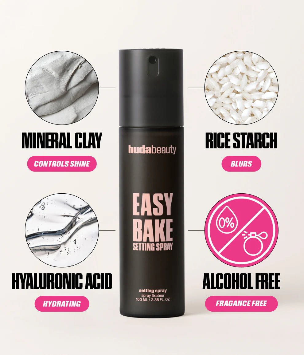 Huda Beauty Easy Bake Setting Spray with 16 - Hour Wear - 100 ml - Rabeauty